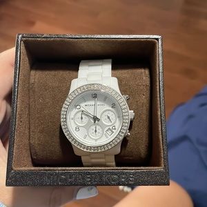 white michael kors watch